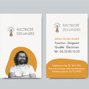 Carte de visite Électricité des Landes